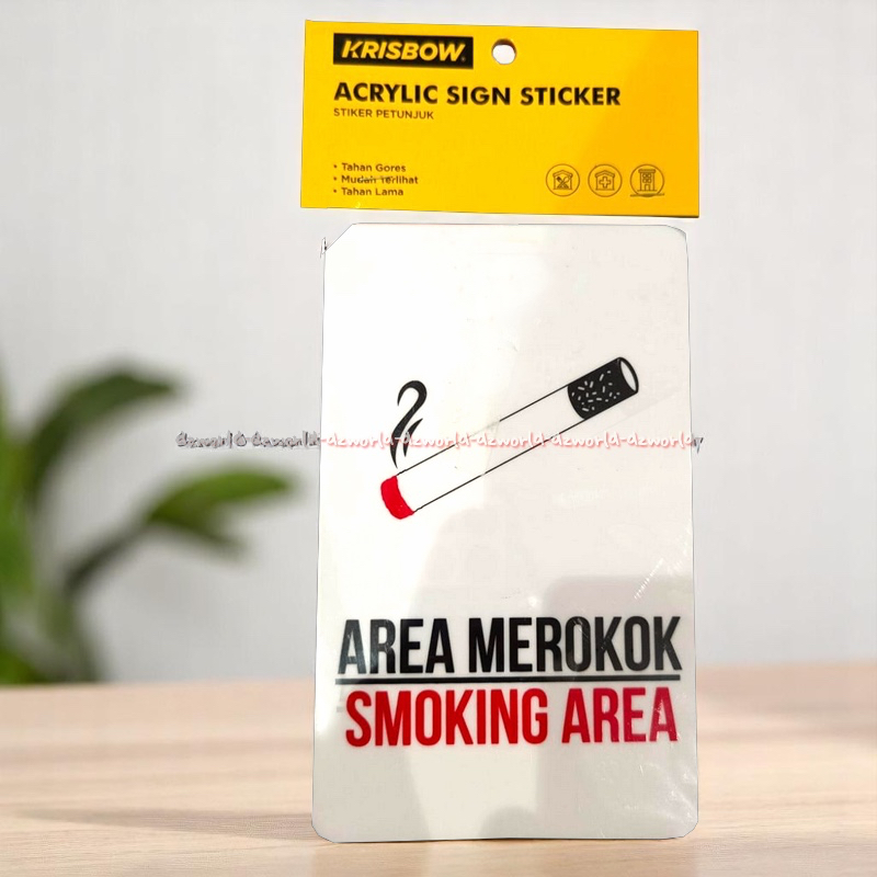 Jual Kris Sign Acrylic Stiker Smoking Area Sticker Tanda Dilarang ...