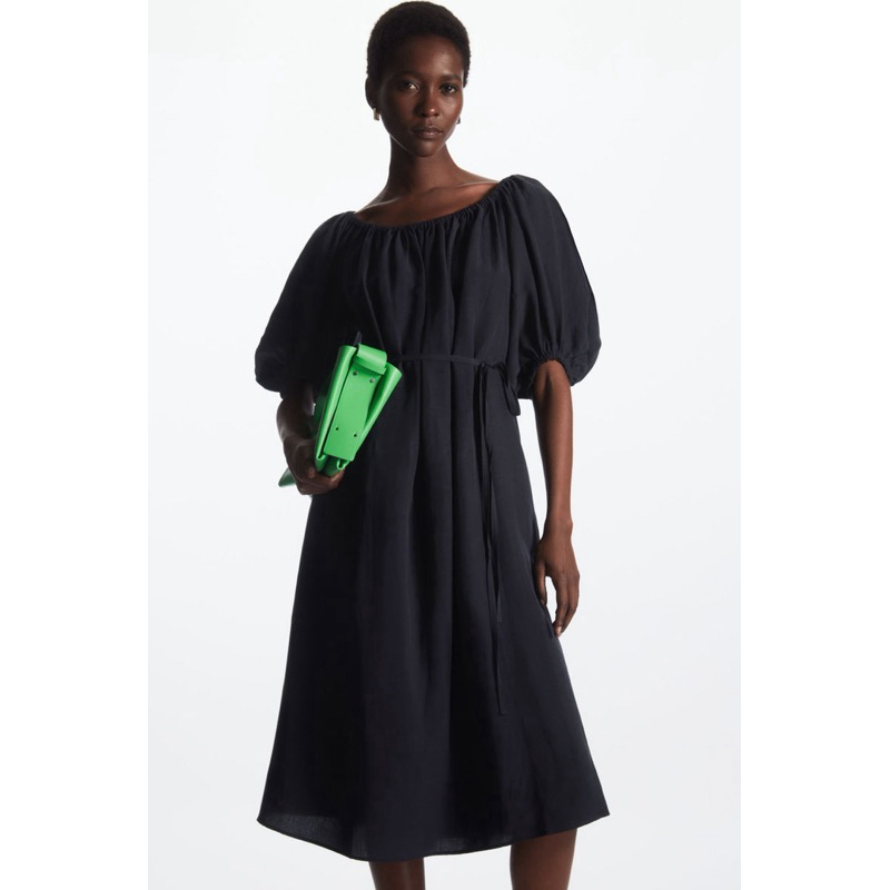 navy blue tshirt dress STRAIGHT T-SHIRT DRESS NAVY BLUE / M