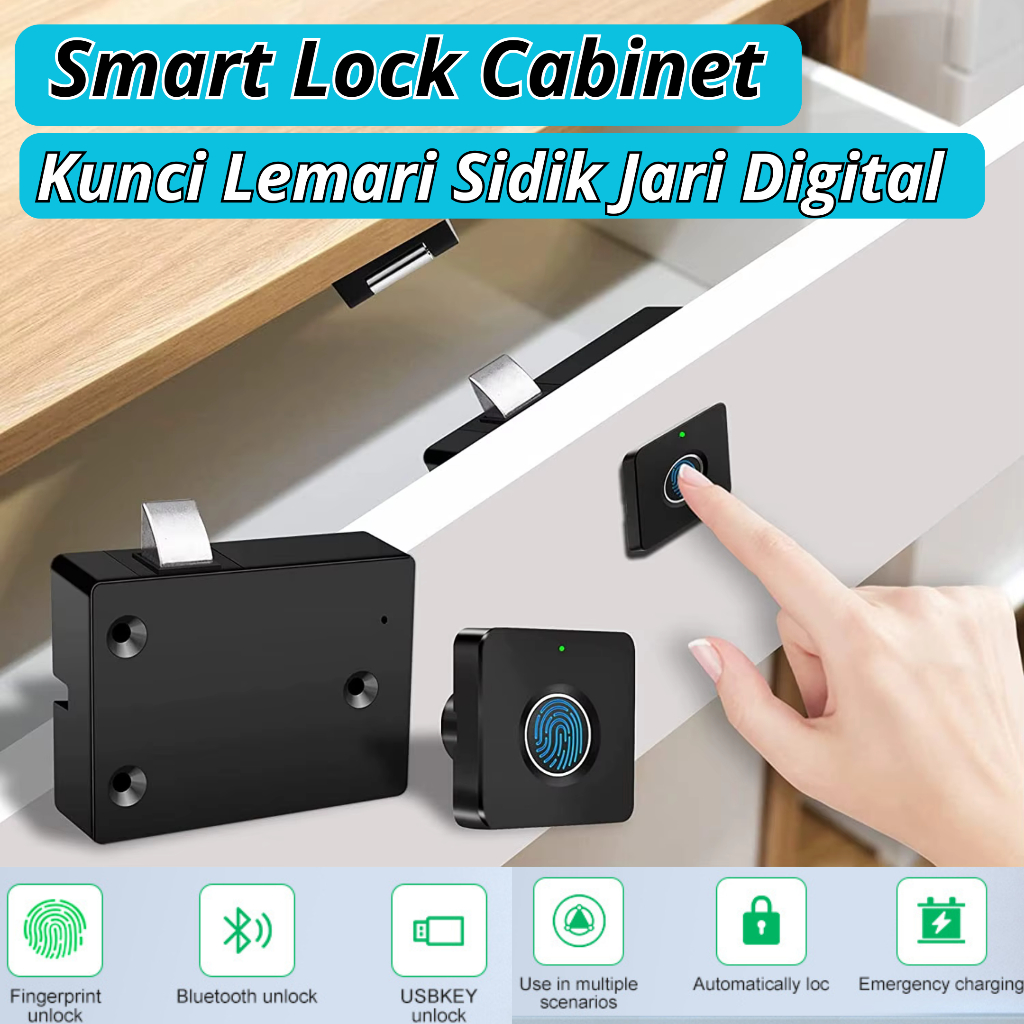 Jual Smart Lock Cabinet Eletronik Kunci Lemari Sidik Jari Digital Kunci ...