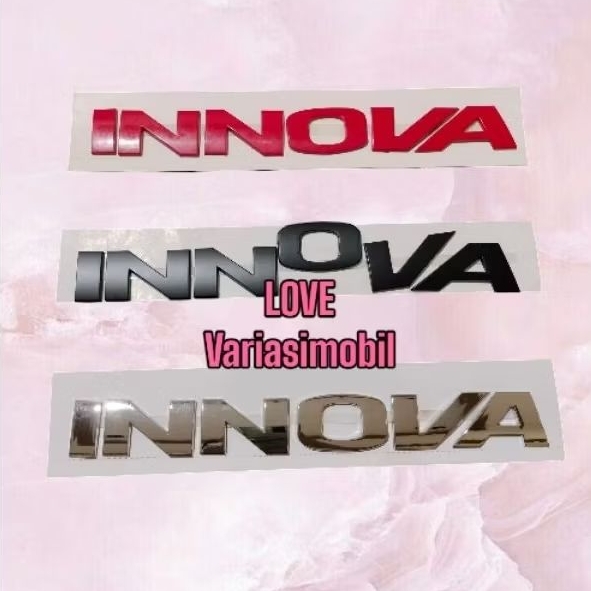 Jual stiker emblem INNOVA kap mesin bahan plastik ABS emblem mobil ...