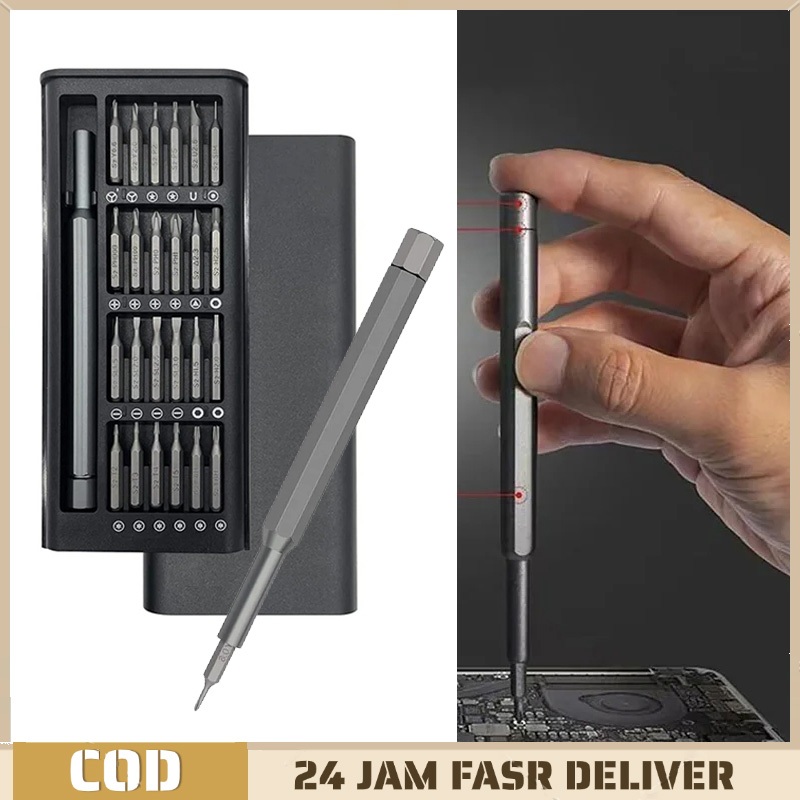 Jual 25 In 1 Obeng Set Precision Screwdriver Kit Taffware Obeng Magnet ...