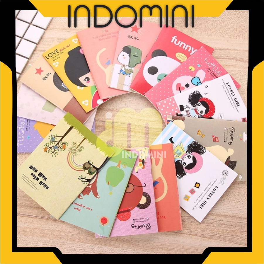 Jual INDOMINI Buku Tulis Mini/ Buku Motif Kartun/ Note Book Mini ...