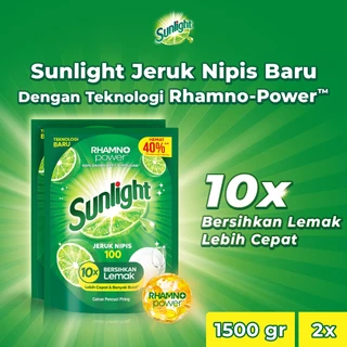 SUNLIGHT SABUN CUCI PIRING JERUK NIPIS REFILL 1500GR x2