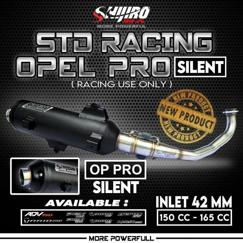 Jual KNALPOT STANDAR RACING SHIJIRO TYPE OPEL PRO INLET 42 AEROX,N.MAX ...