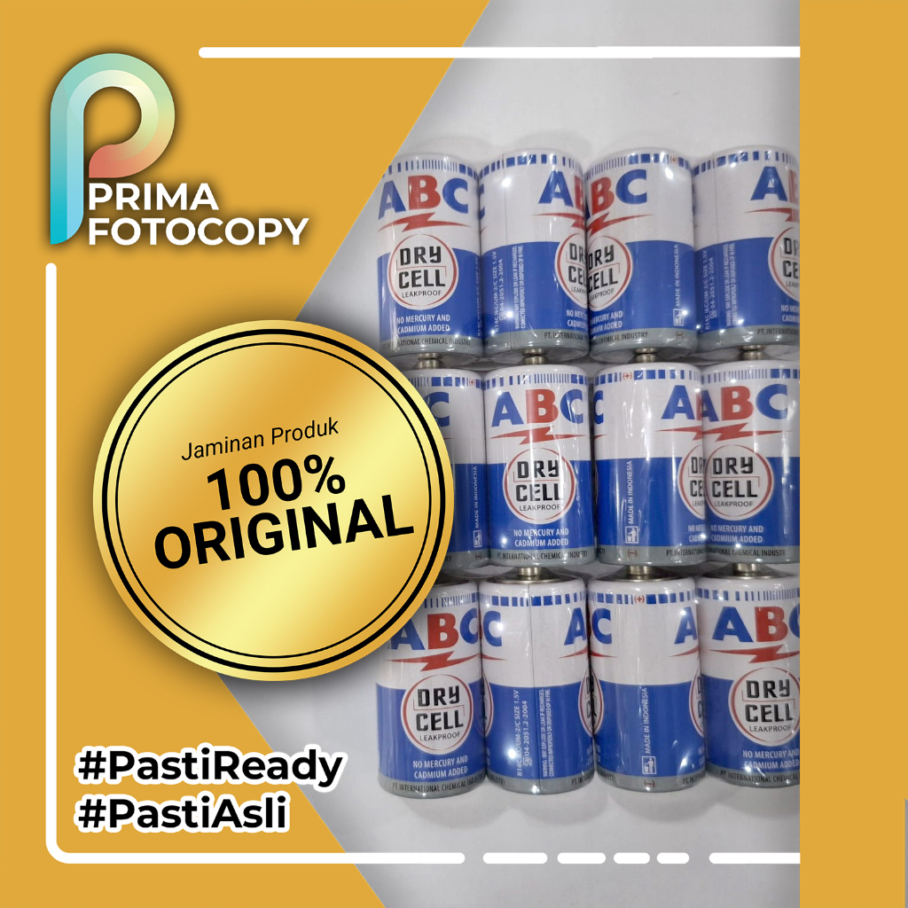 Jual Baterai ABC R14 SIZE C Tanggung Sedang DRY CELL 1pcs Original ...
