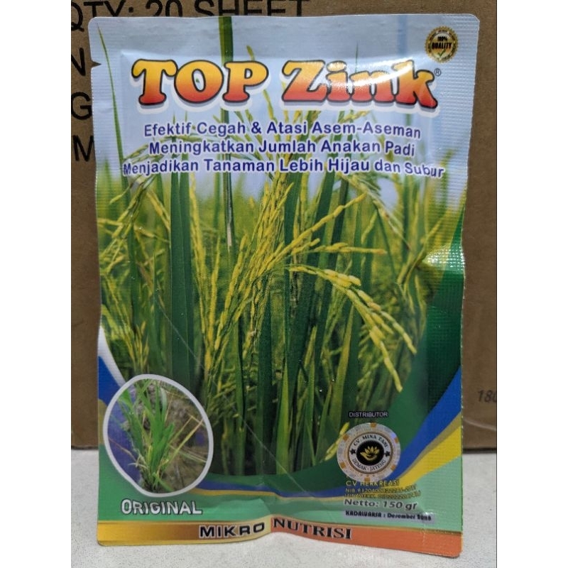 Jual Top Zink 150gr (origional100%) pupuk terbaik untuk memperbanyak ...