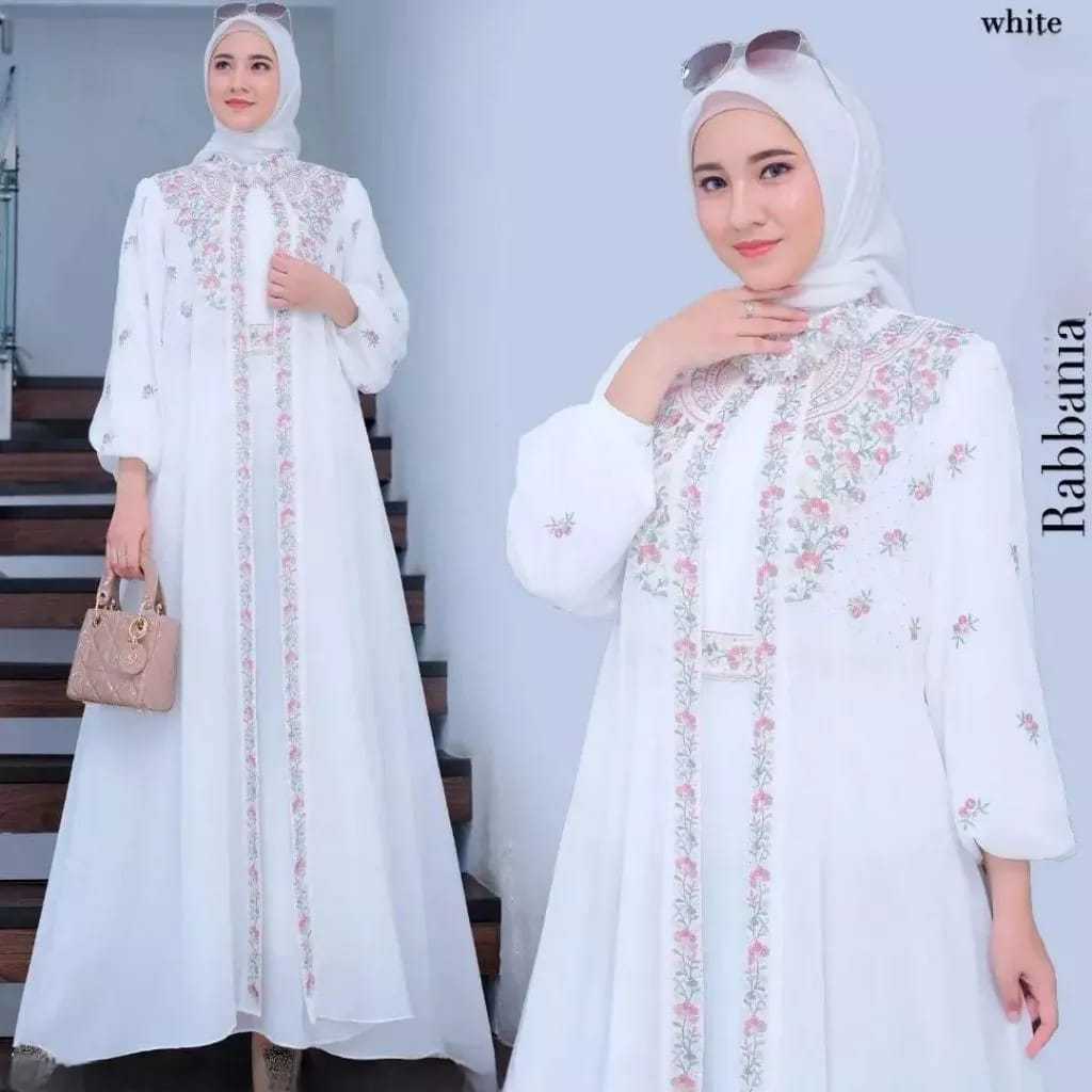 Jual NYD - RABANIA Dress Cantik Korean Hijab Bahan Ceruty Babydoll Mix ...