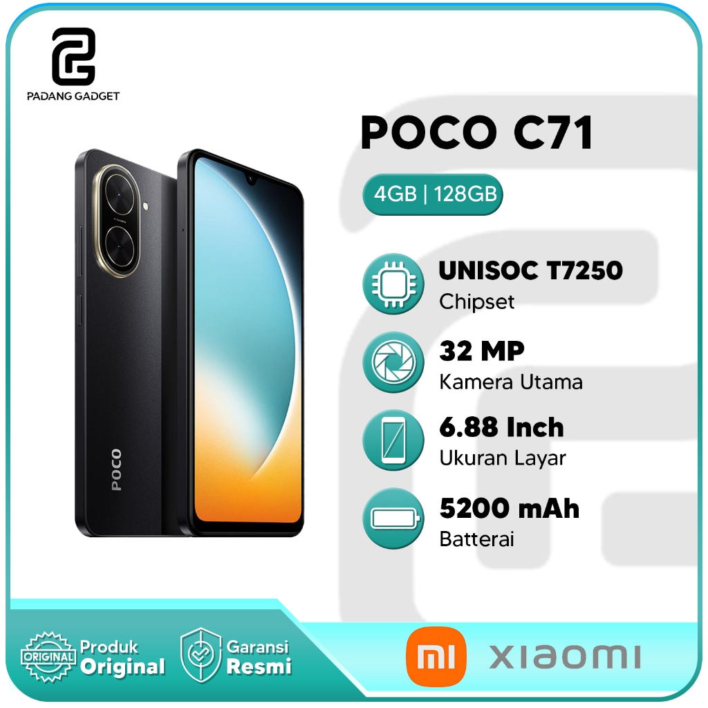 POCO C71 4GB+128GB Xiaomi Poco C71 4GB+128GB - Camera 32MP