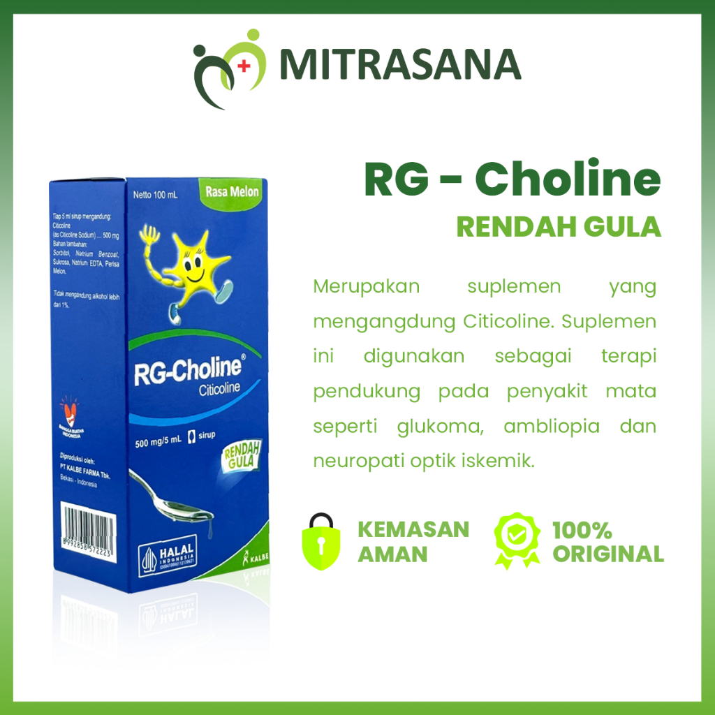 Jual RG Choline Syrup 100ml - Suplemen Saraf Mata | Shopee Indonesia