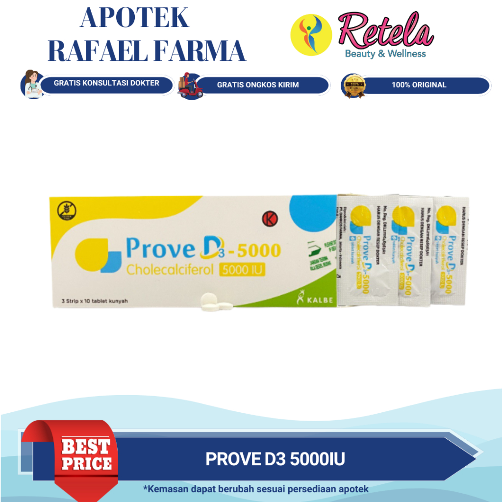 Jual PROVE D3 5000 BOX 30 TABLET ORIGINAL | Shopee Indonesia