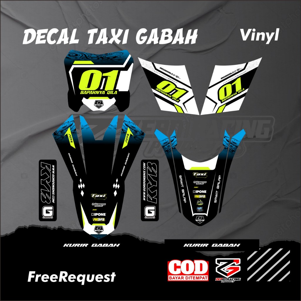 Jual DECAL STICKER TAXI GABAH FULL BODY DECAL OJEK GABAH TAXI GABAH ...