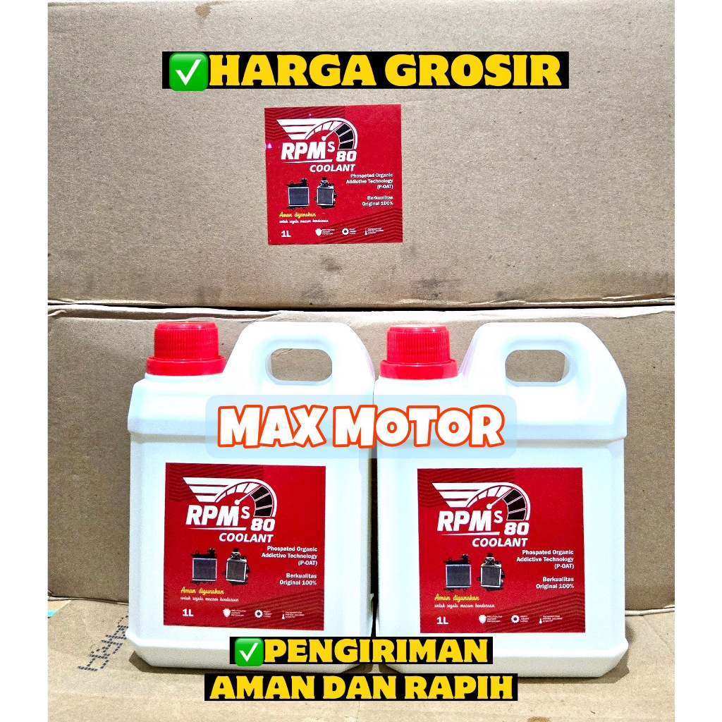 Jual 1 DUS = 12 BOTOL RPM COOLANT 1 LITER | Shopee Indonesia