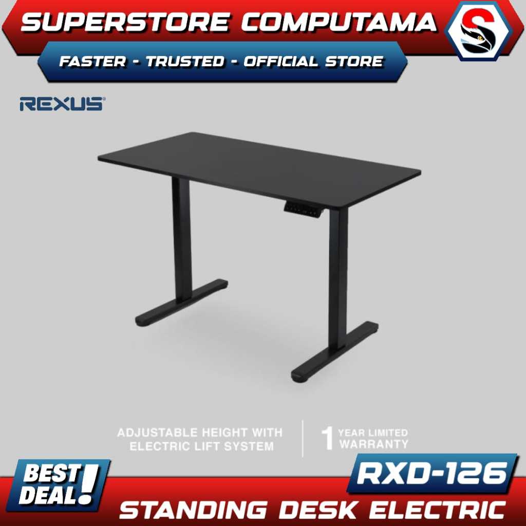 Jual Rexus Rise RXD-126 Standing Desk Electric | Meja Kantor Gaming ...