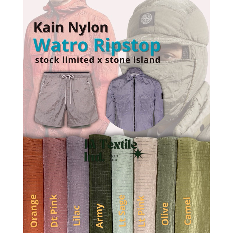 Jual KAIN NYLON WATRO RIPSTOP X ST0NE ISL4ND N1KE AD1D4S - BAHAN JACKET ...