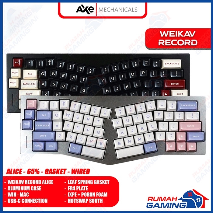 Jual AXE MECHANICALS - Weikav - Record Alice - Alumunium - Gasket - Via ...