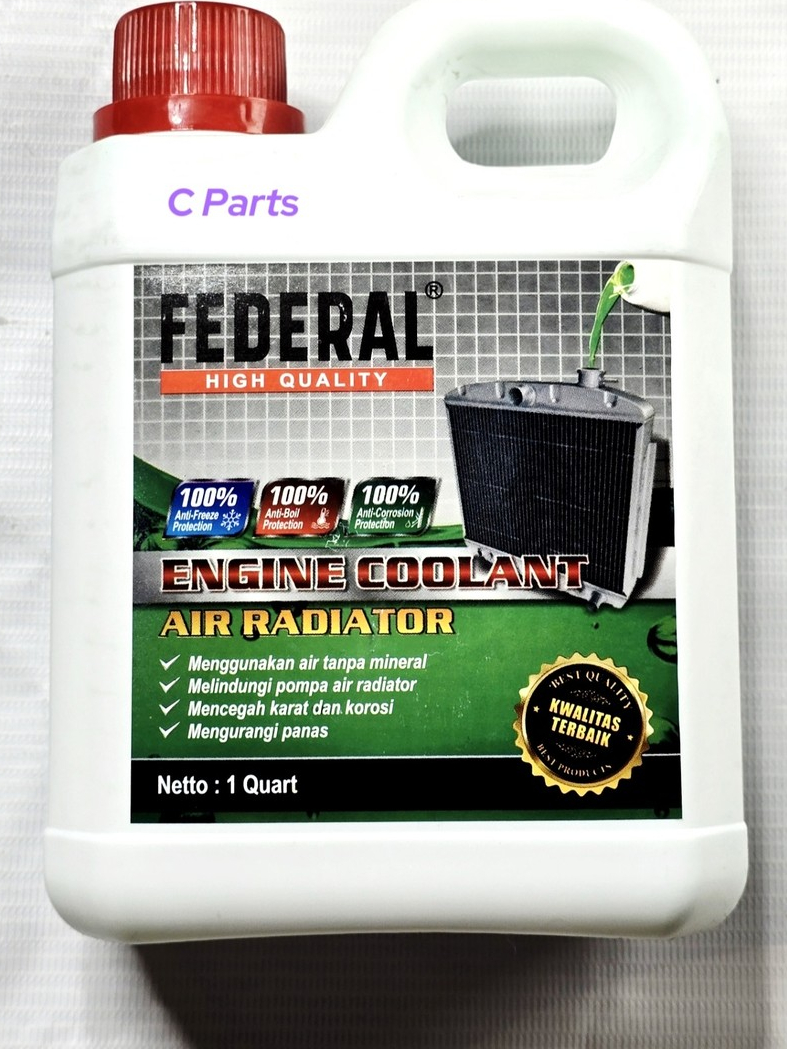 Jual Radiator Coolant/Air Radiator FEDERAL 1L/1000ml hijau | Shopee ...