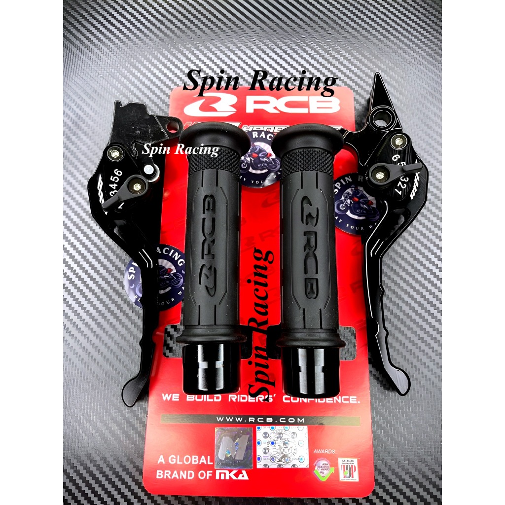 RCB Original Handgrip RCB HG77 + Jalu Stang CNC + Handle Rem CNC Stelan Motor Variasi Handgrip Motor RACING BOY Vario Beat Mio Vixion Rx king Tiger Cbr 150  Satria fu Pcx Adv Scoopy Vario 160