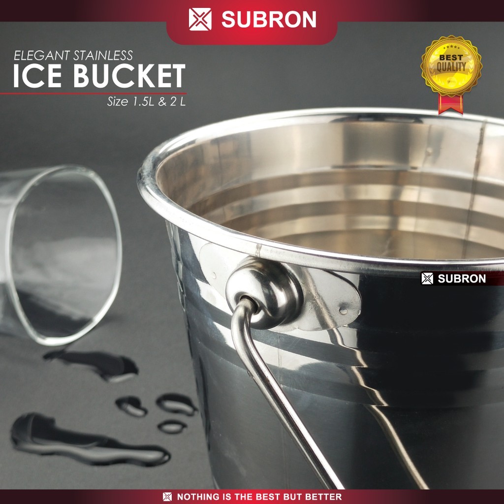 Jual Subron Ice Bucket Stainless / Ember Es Batu Tempat Minuman 1 ...