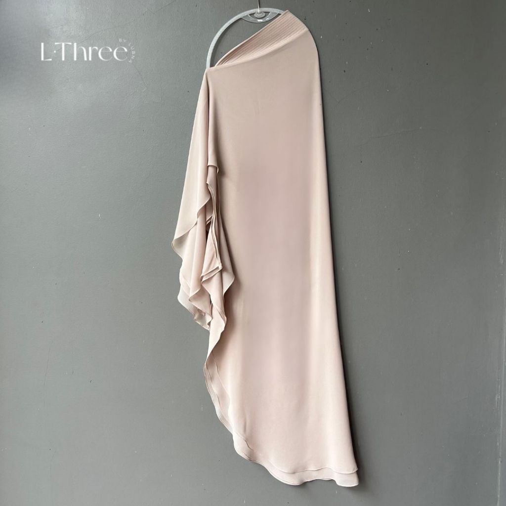 Nazia Khimar Syar'I Jumbo Lthree By Lubna Dua Layer Cerutty Khimar Pad Jilbab Instan