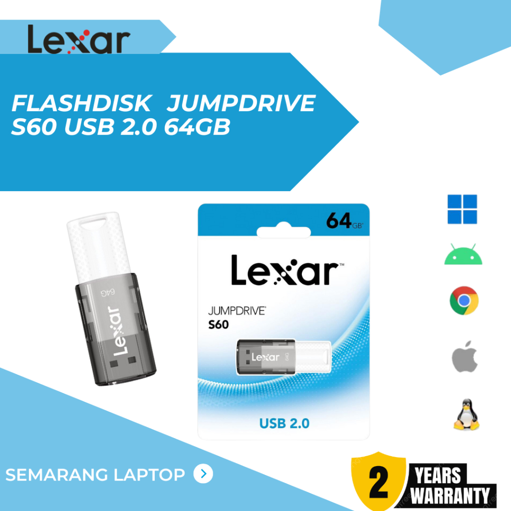Jual LEXAR 64GB Jumpdrive S60 Original Usb 2.0 Flashdisk Flash Disk ...