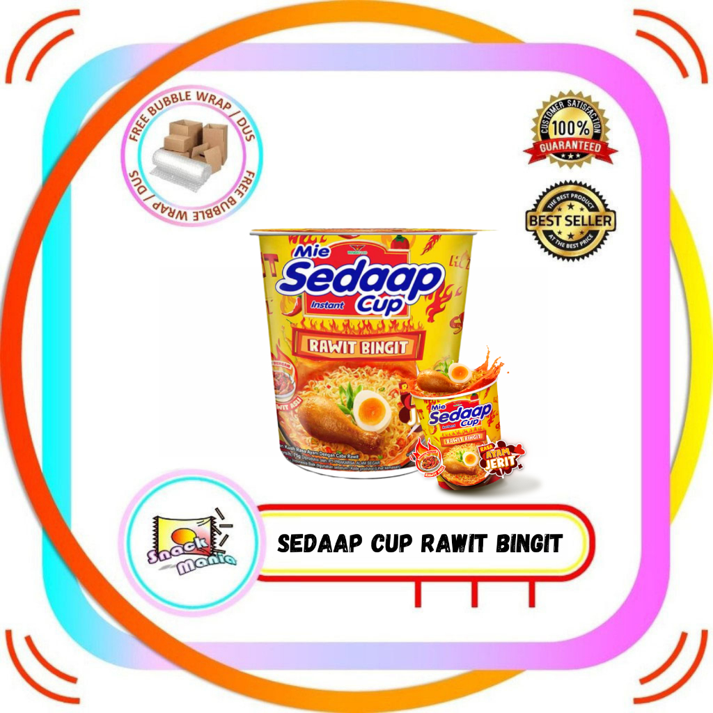 Jual Mie Sedaap SEDAP CUP Rawit Bingit Kari Mercon Mi Instant Noodles ...