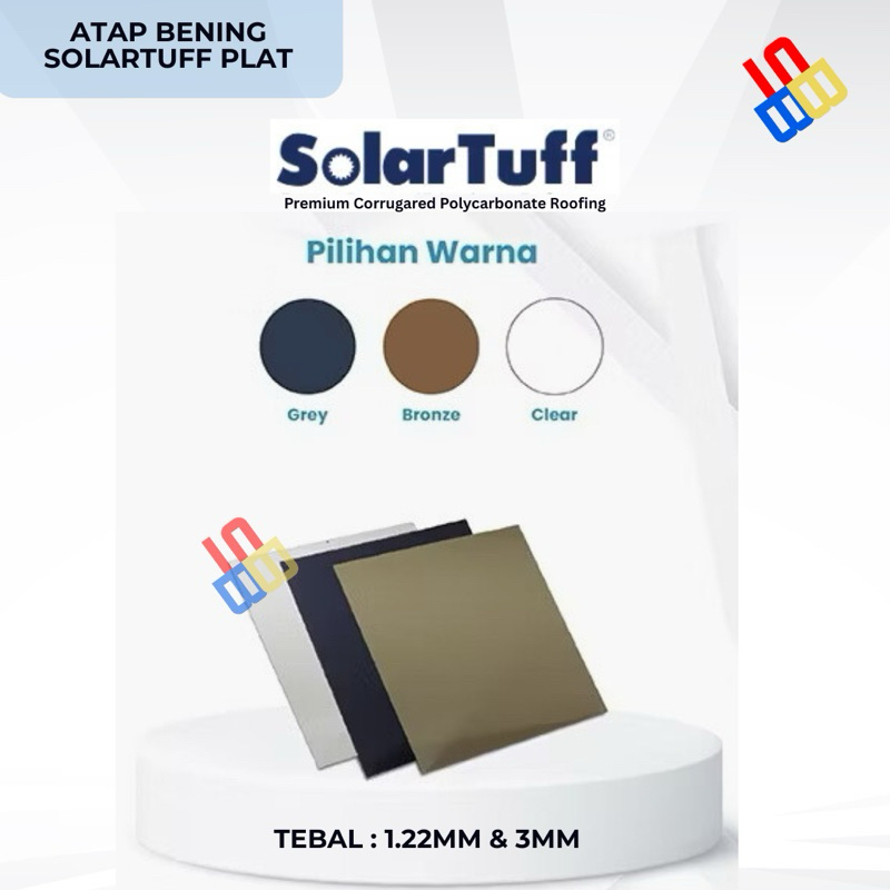 Jual SOLARTUFF FLAT SOLID - Solarflat Polycarbonate Solid - Tebal 1.2mm ...