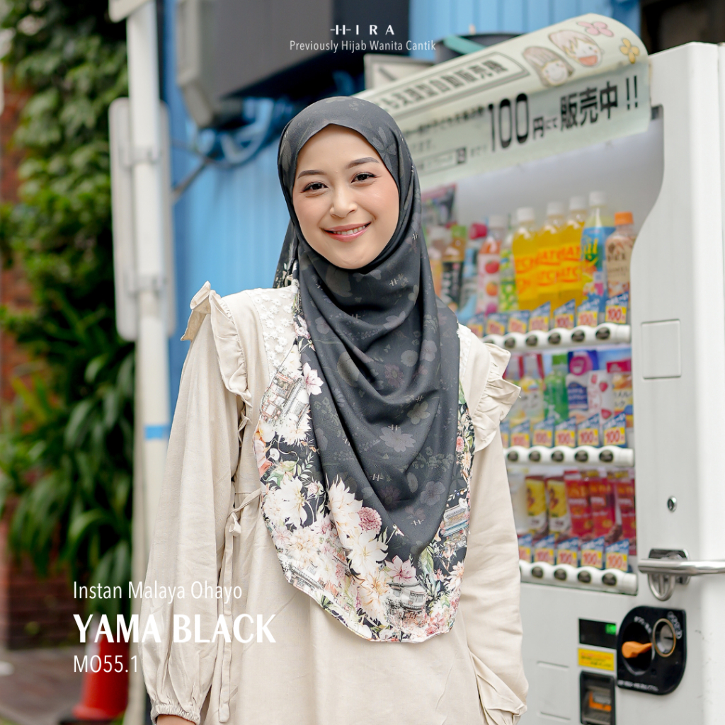 HIRA Instan Malaya Ohayo Hijabwanitacantik Pashmina Jilbab Motif Jepang