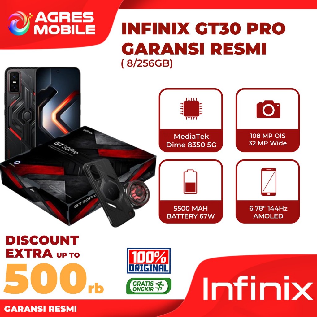 Jual Infinix GT 30 Pro 8/256GB Gift Box - Dimensity 8350 Ultimate - 6. ...