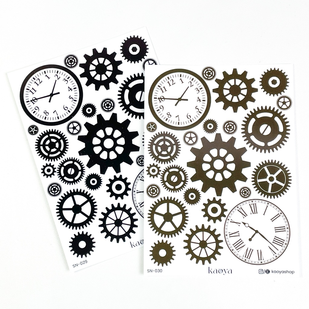 Jual Sticker Sheet: Clock Scrapbook Journal Stiker deco handmade by ...