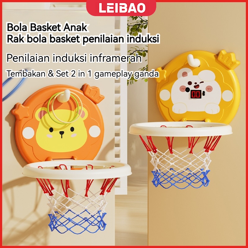 Jual LEIBAO Mainan Anak Bola Basket Dan Ring Basket Set / LED Terpasang ...