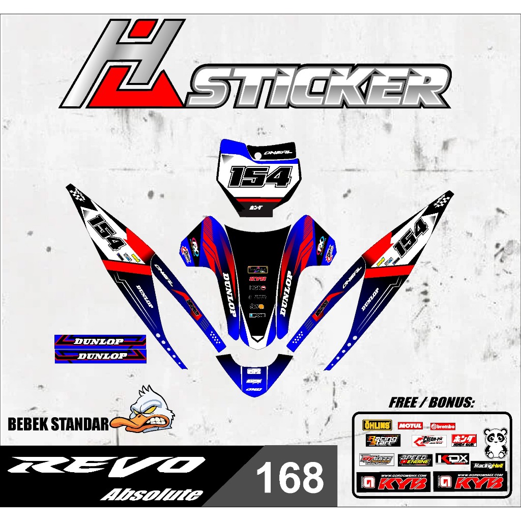 Jual (COD) Sticker Decal RBT REVO ABSOLUTE BEBEK STANDAR MODIF ...