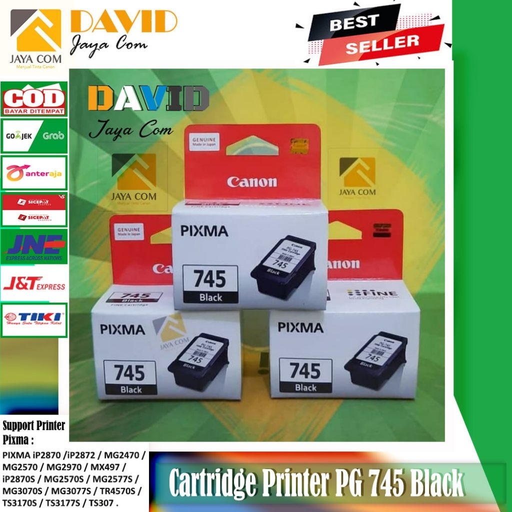 Jual Catridge Printer Canon PG 745 Black for ip2870, ts307, mg2570 ...