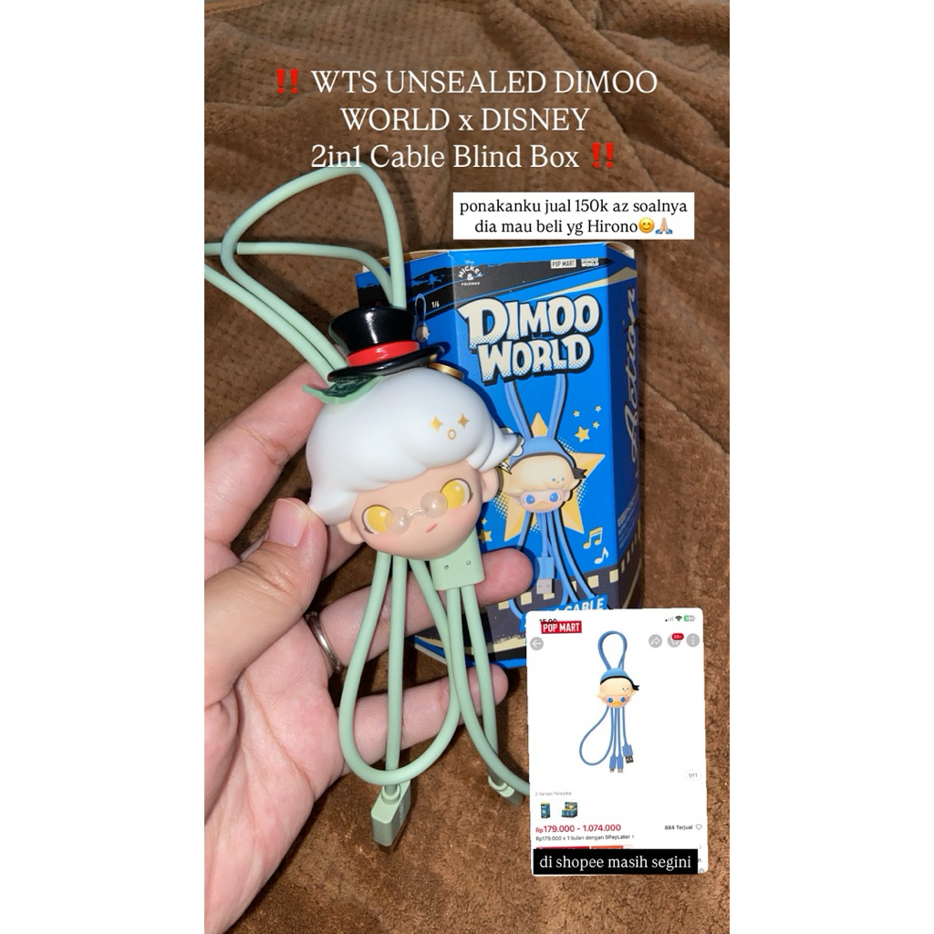 Jual [UNSEALED] Dimoo World x Disney 2in1 Cable Blind Box | Shopee ...