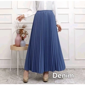 Rok Plisket Ceruty Babydoll Full Puring Premium Raisa Hijab