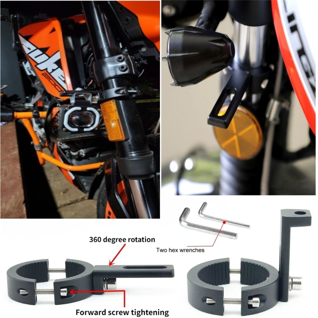 Jual Braket Holder Klem Bracket Lampu Led Sorot Foglamp Tubular Guard ...