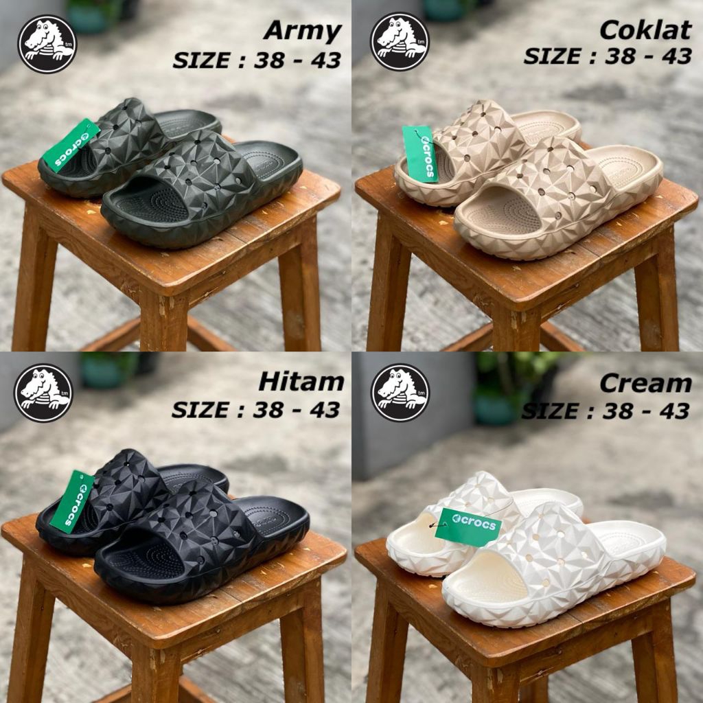 Jual CROCS SANDAL SLIP ON PRIA WANITA SLIDE SLOP CASUAL | Shopee Indonesia