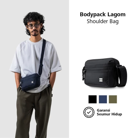 Bodypack Lagom Basic Shoulder Bag untuk kuliah dan kantor
