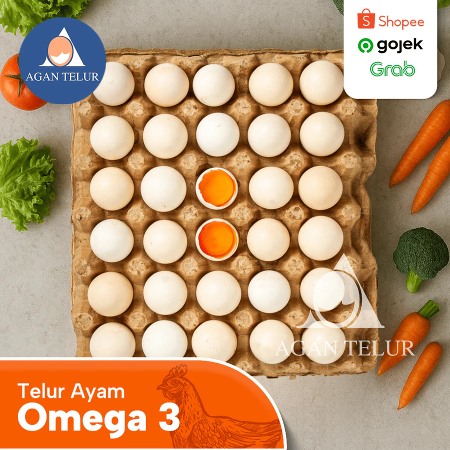 TELUR AYAM KAMPUNG OMEGA/TELUR KAMPUNG OMEGA isi 30