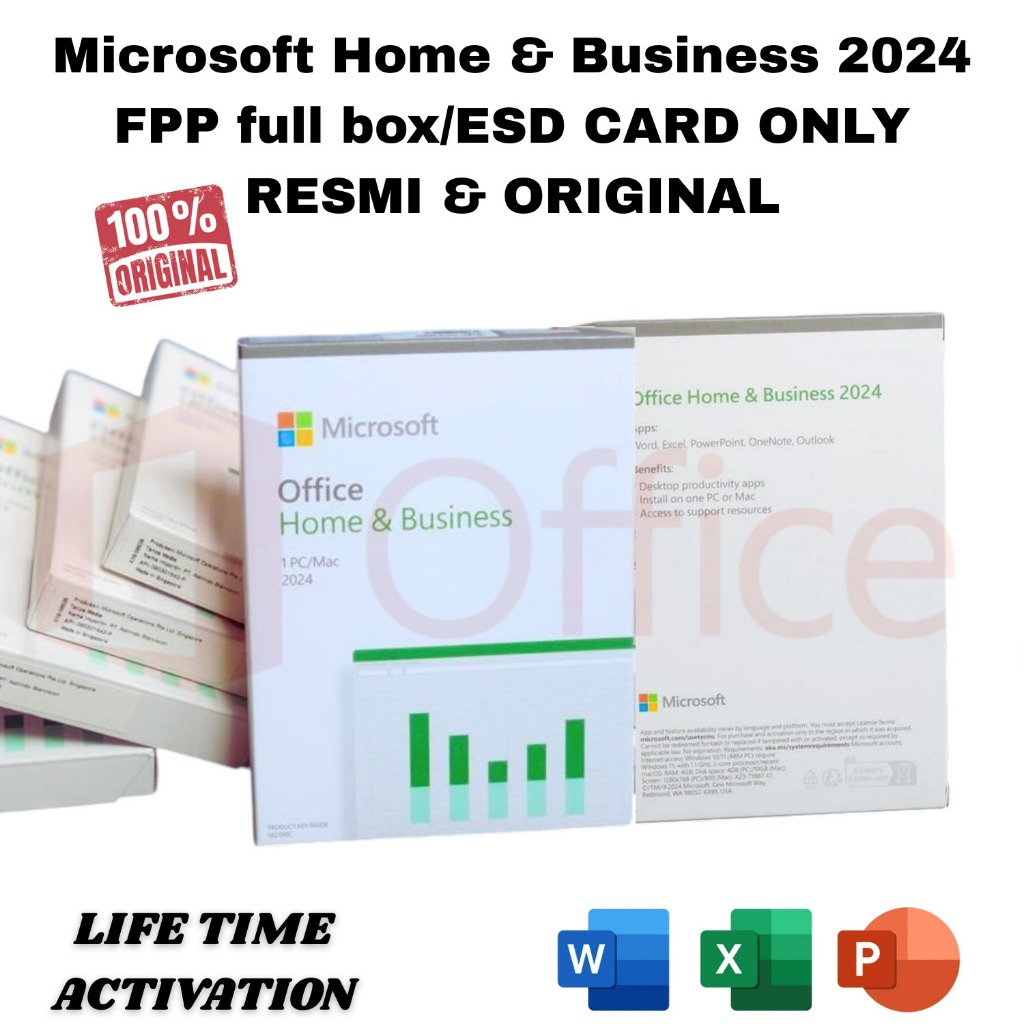 Jual microsoft office 2024 home & business pc/mac (BOX / FPP) original ...