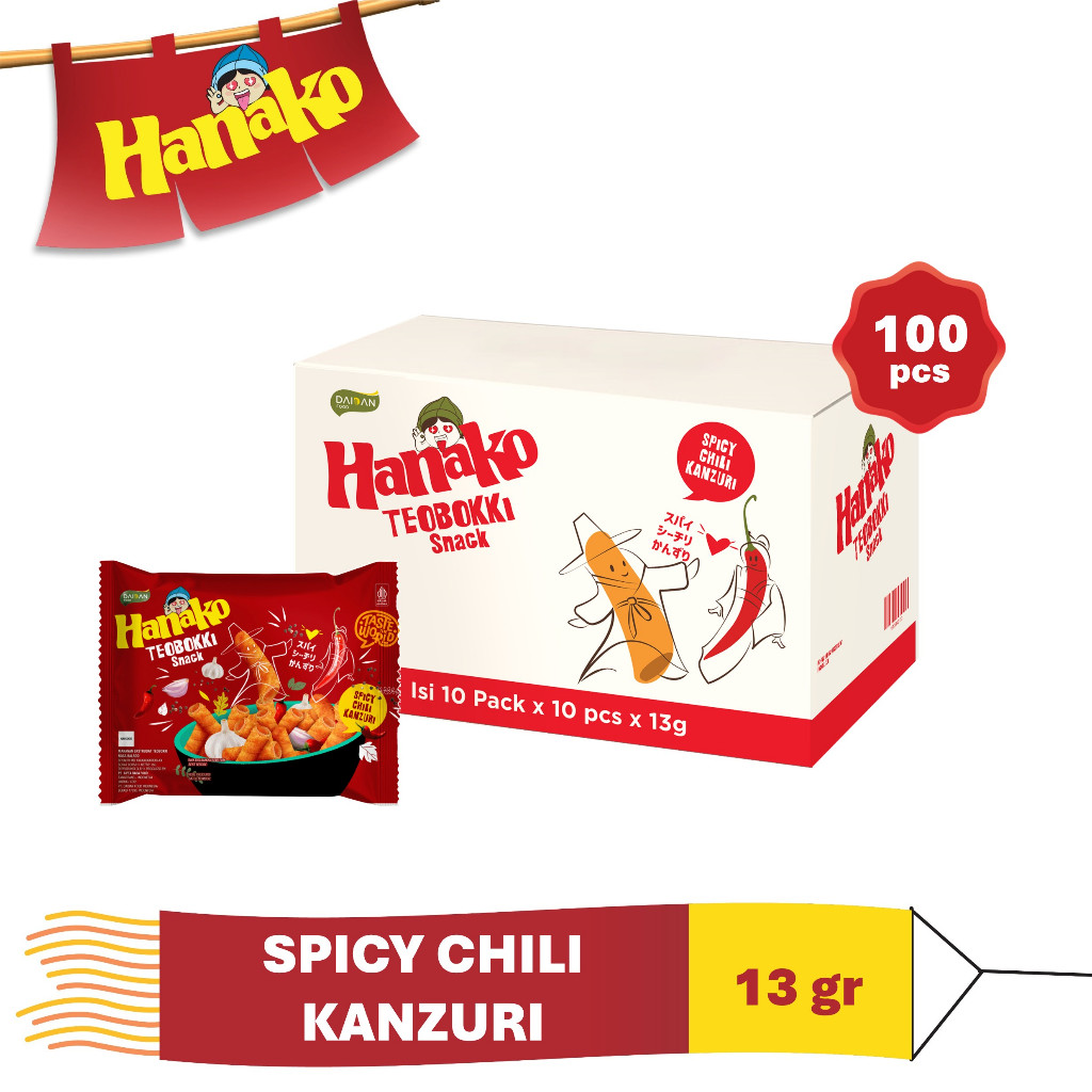 Jual Hanako Snack Teobokki 13 gr Karton (GROSIR) | Shopee Indonesia
