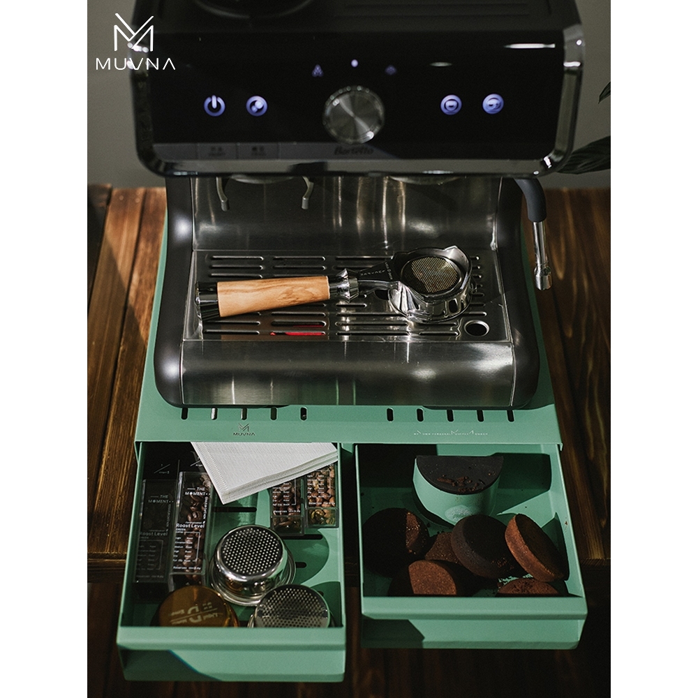 Jual MUVNA Double Storage Drawer Knock Box Knockbox Slag Bucket Coffee ...