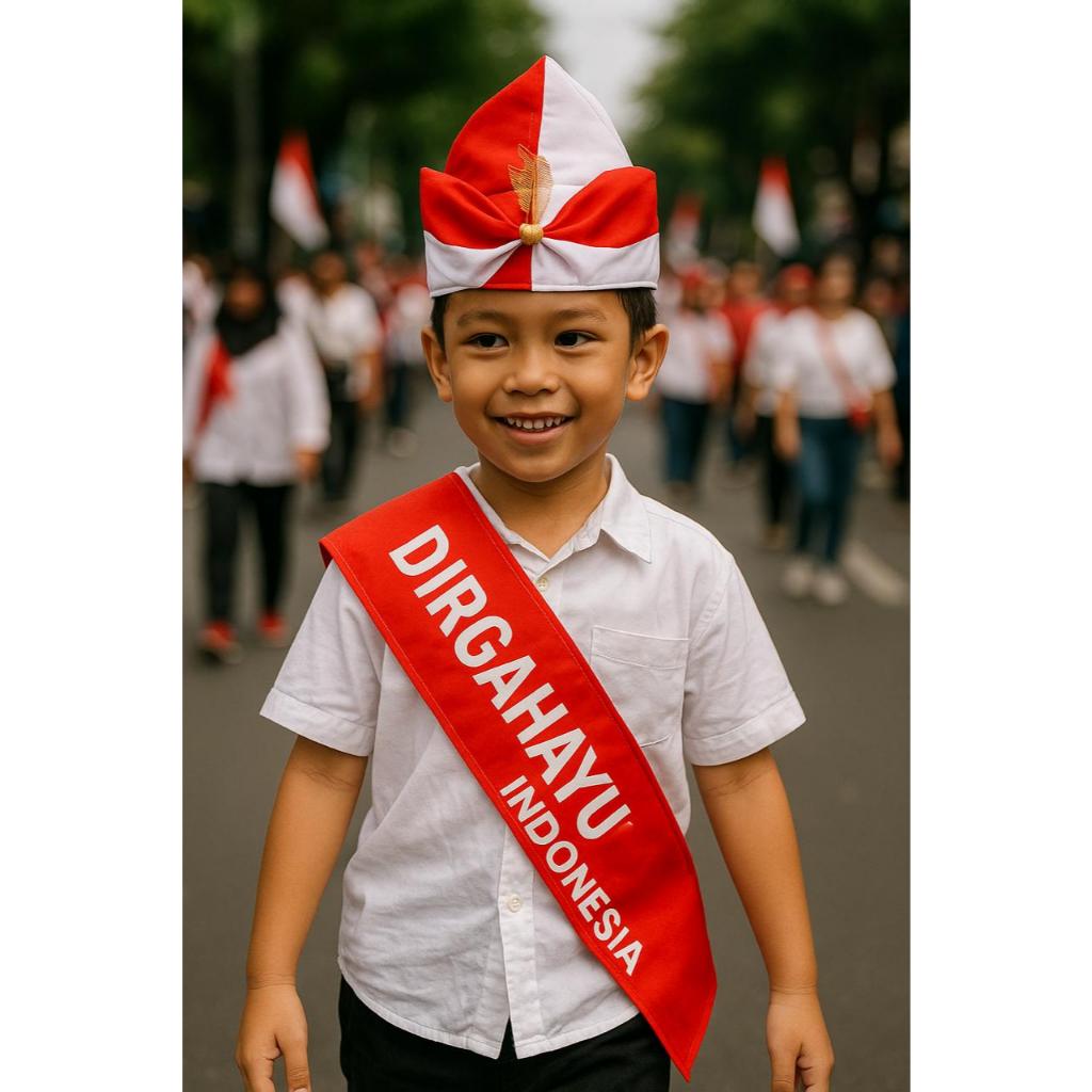 Blangkon Ikat Kepala Merah Putih Bando Garuda 17 Agustus All Size