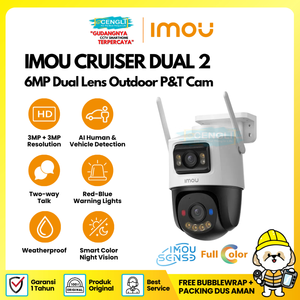 Jual IP Camera CCTV Imou Cruiser Dual 2 6MP Outdoor Wireless WiFi ...