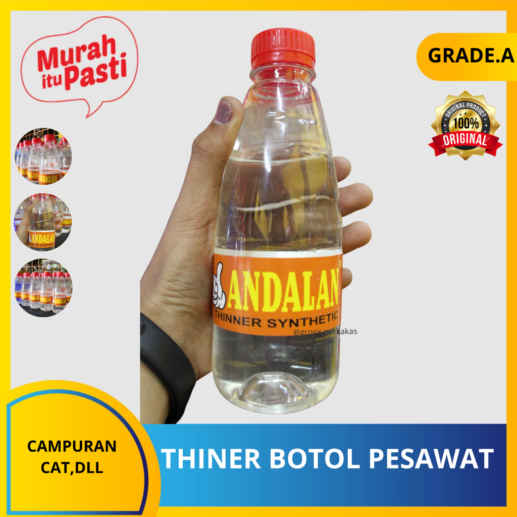 Jual thiner botol - pengencer cat 300cc. [A][#THINNER] | Shopee Indonesia