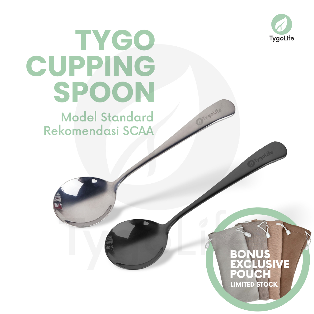Jual TYGO CUPPING SPOON SENDOK KOPI STANDARD SCAA STAINLESS STEEL FOR ...