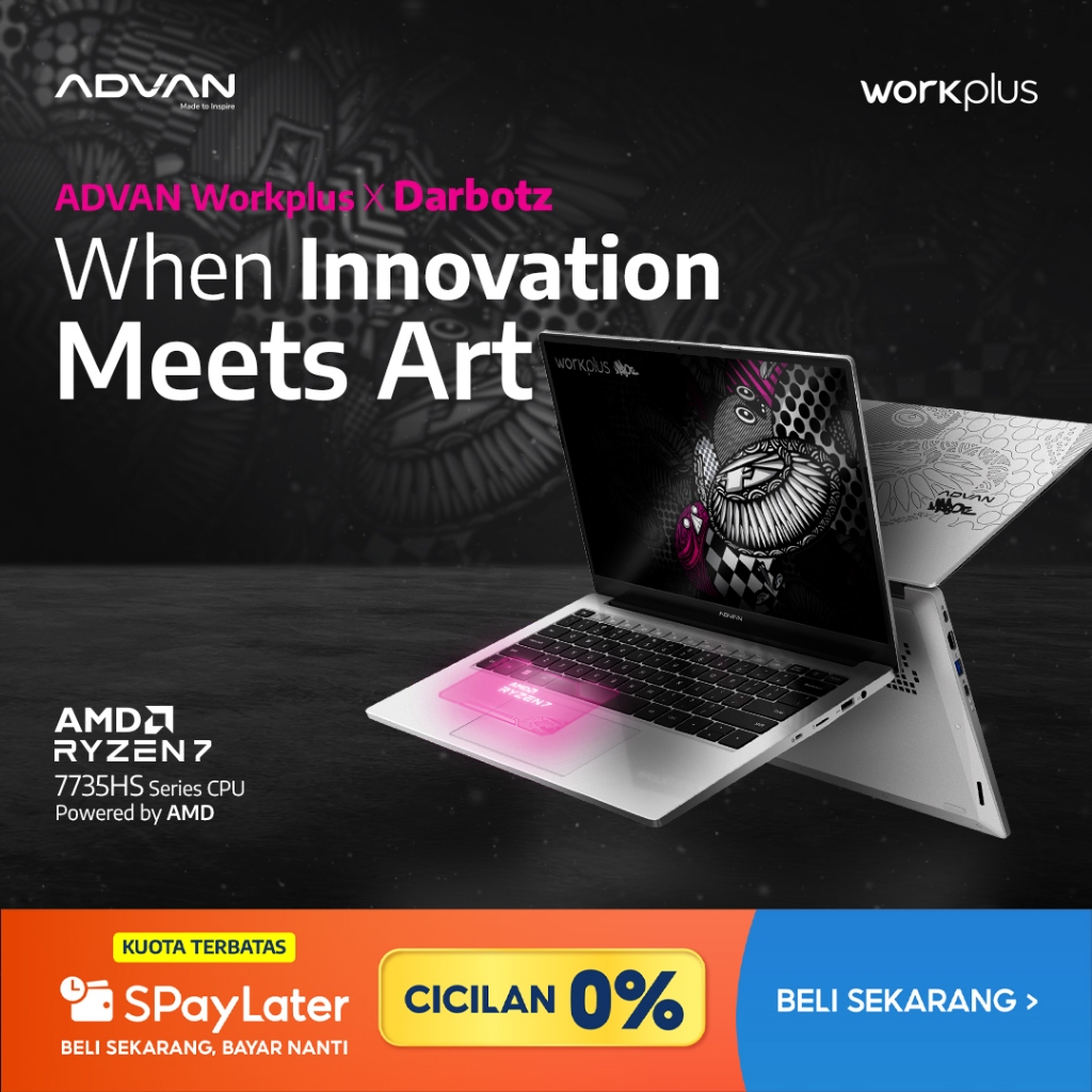 Jual [SPL CICILAN 0%] - ADVAN X DARBOTZ Laptop Workplus AMD Ryzen 7