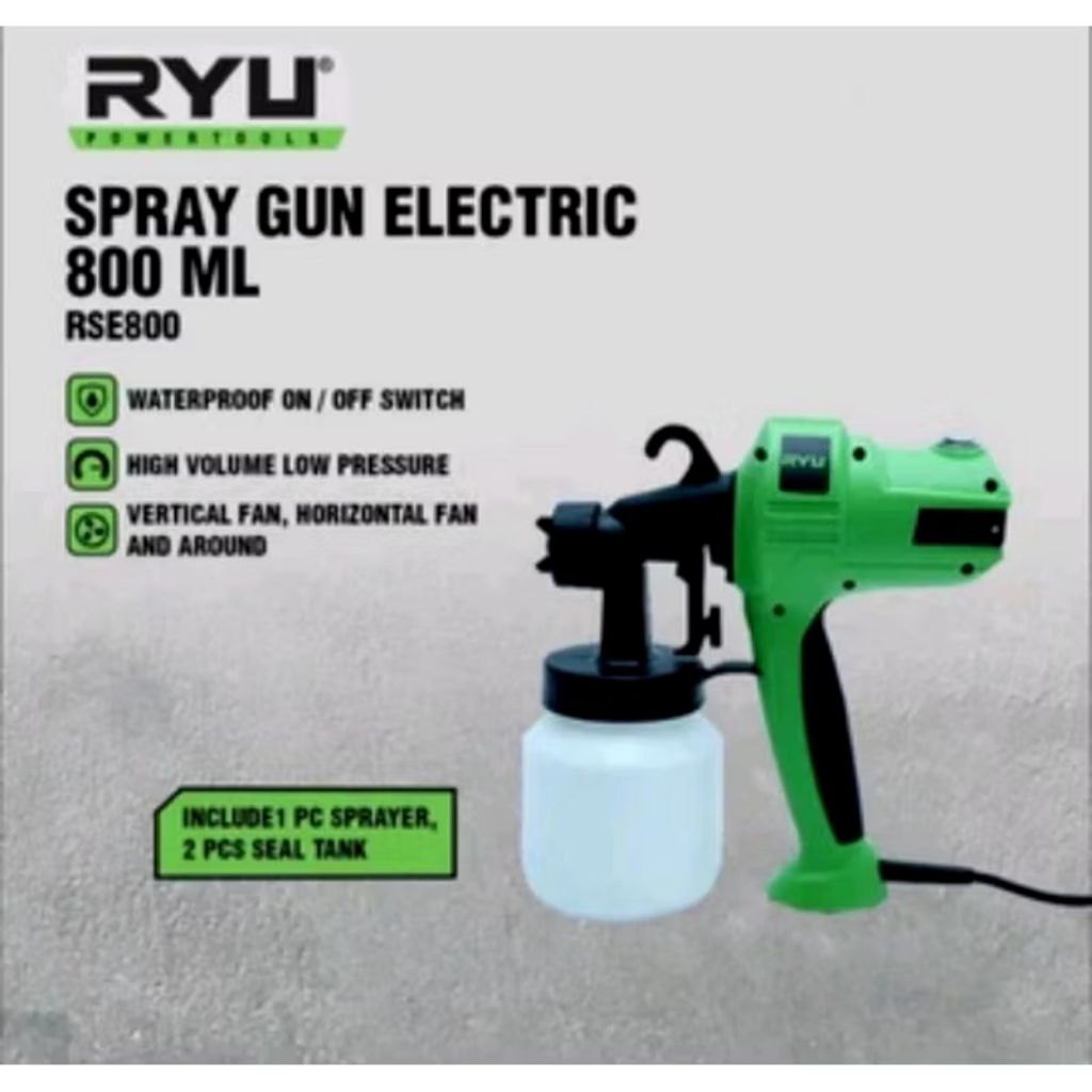 Jual Spray Gun Elektrik RYU RSE 800/ Semprotan Cat RYU 400 Watt ...