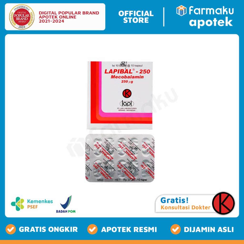 Jual Lapibal 250 mcg Blister 10 kapsul - BIN | Shopee Indonesia