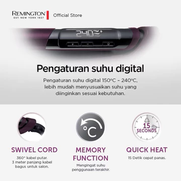 Remington Silk Ceramic Ultra S9603 Catok Cepat Panas 10 Detik