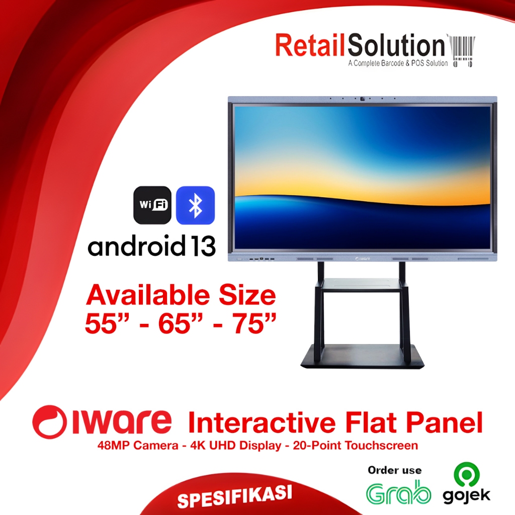 Jual Iware Interactive Flat Panel - Display IFP Smart Board Screen 4K ...